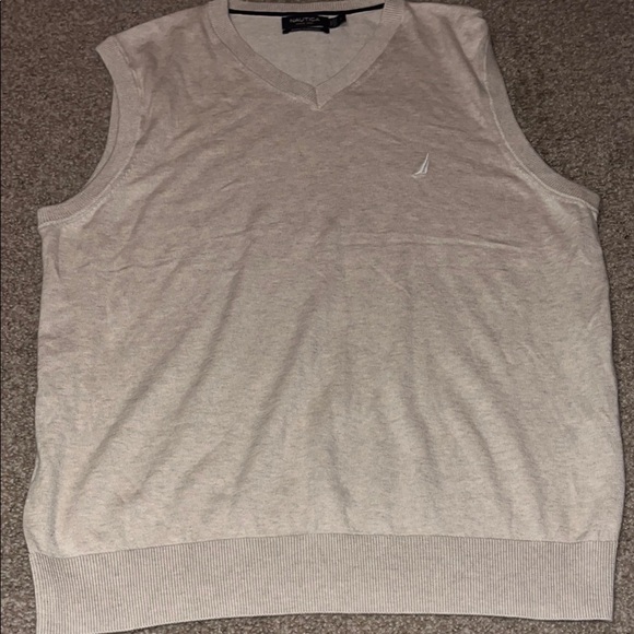 Nautica Kakhi V-Neck Sweater - Picture 1 of 3